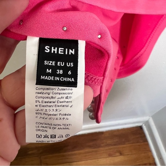 Shein Heart Pattern Tank Top Pink Pearls 6 - Picture 9 of 10